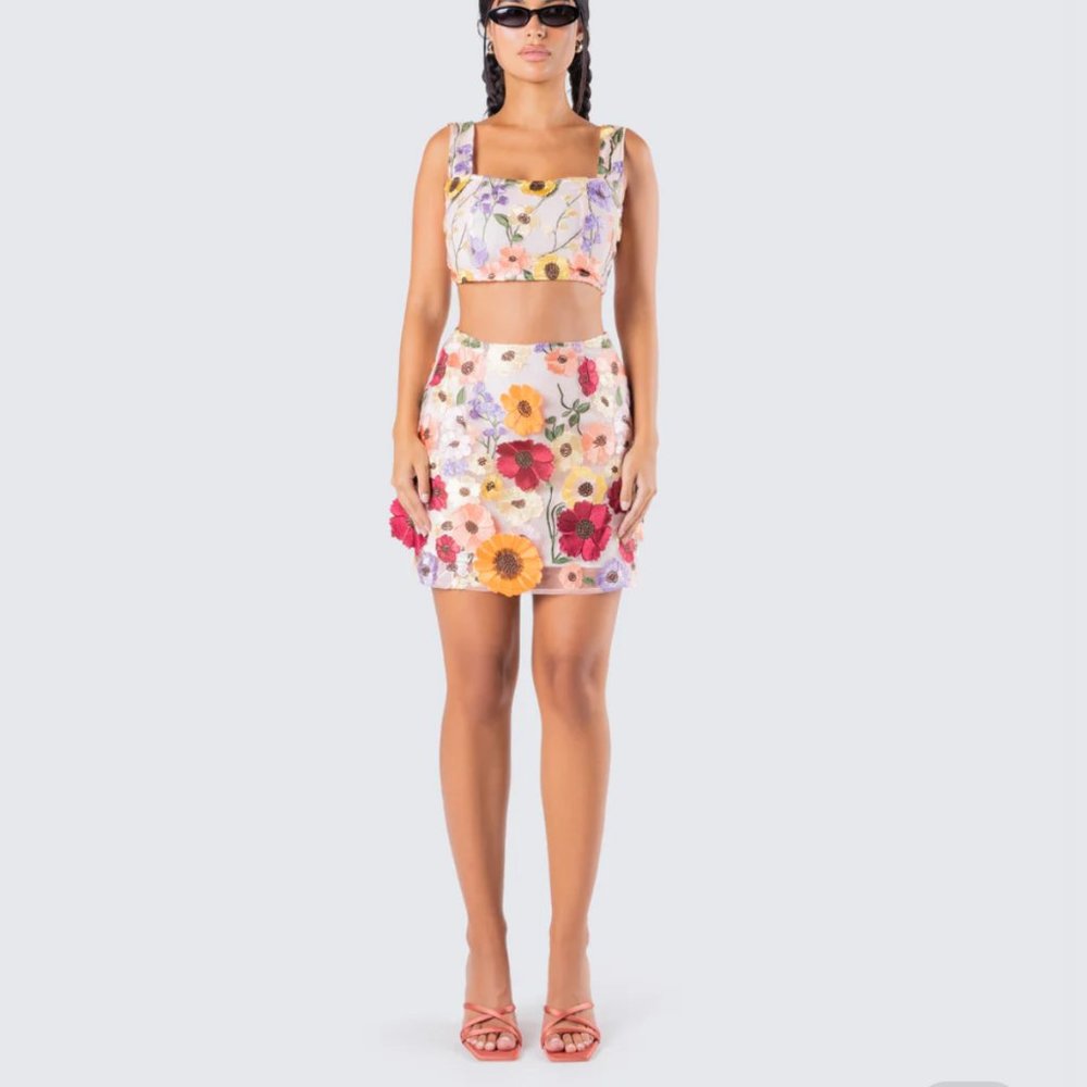 Finesse Madelyn Top & Skirt Set (Top in sizes S and M; Skirt in size M)